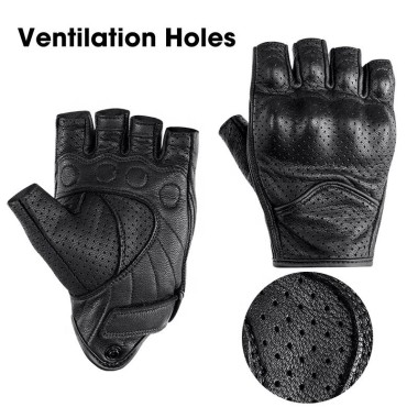 Windproof and Shock-Absorbing Fingerless Cycling Gloves