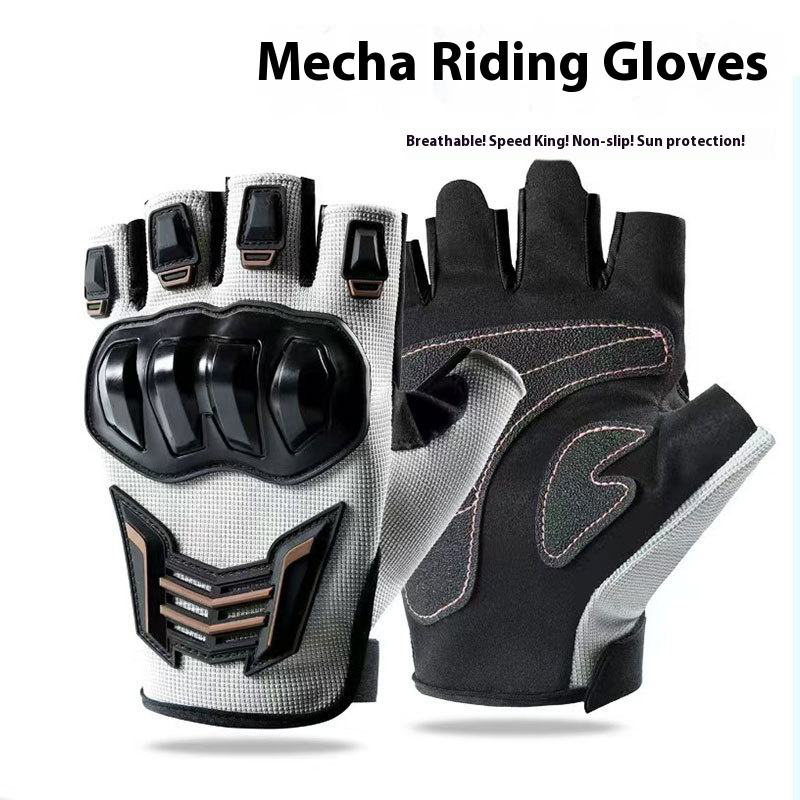 Breathable Non-slip Fingerless Motorcycle Riding Gloves Breathable Non-slip Fingerless Motorcycle Riding Gloves