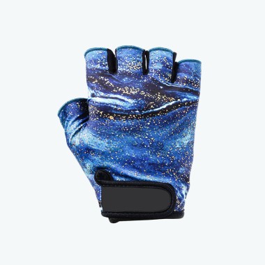 Blue Half-Finger Cycling Gloves