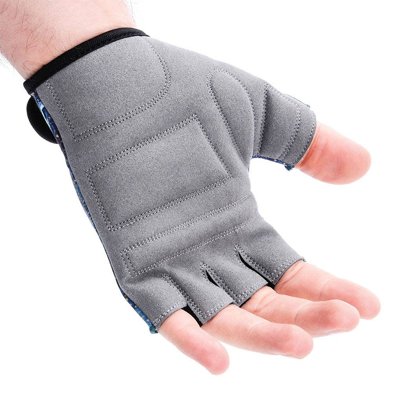 Blue Half-Finger Cycling Gloves Blue Half-Finger Cycling Gloves