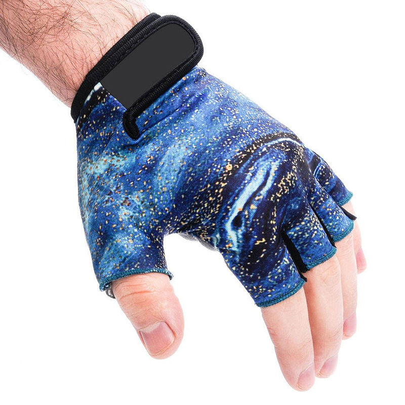 Blue Half-Finger Cycling Gloves Blue Half-Finger Cycling Gloves