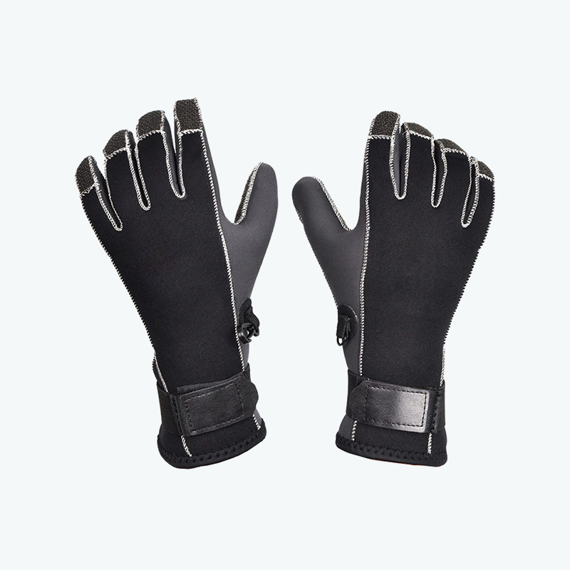 Color-block High-stretch Rubber Diving Gloves