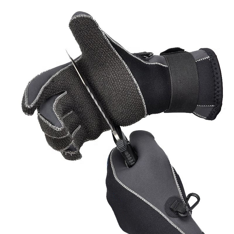 Color-block High-stretch Rubber Diving Gloves Color-block High-stretch Rubber Diving Gloves