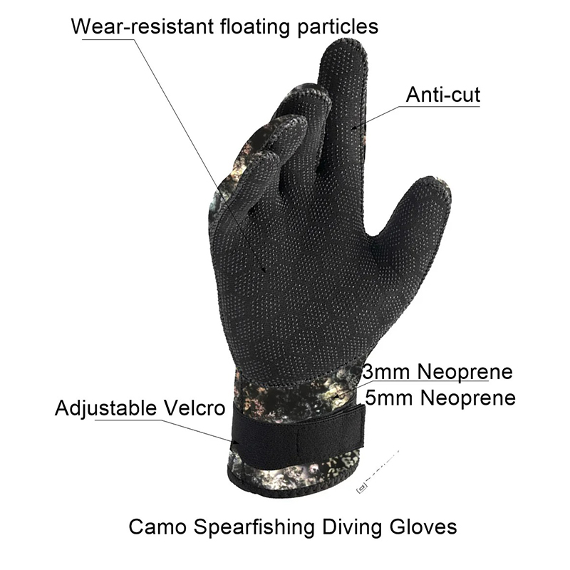 Diving and Water Sports Gloves with Rubber Strap Buckle Diving and Water Sports Gloves with Rubber Strap Buckle