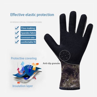 Thin Distressed-Look 3mm Diving Gloves
