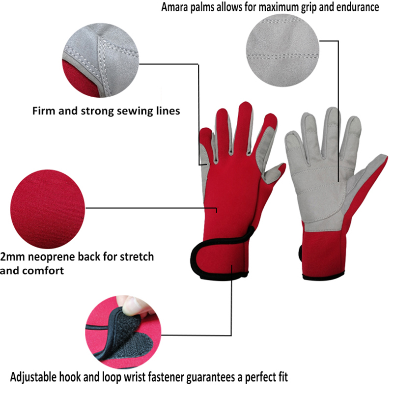 Color-block 2mm Anti-scratch Rubber Diving Gloves Color-block 2mm Anti-scratch Rubber Diving Gloves