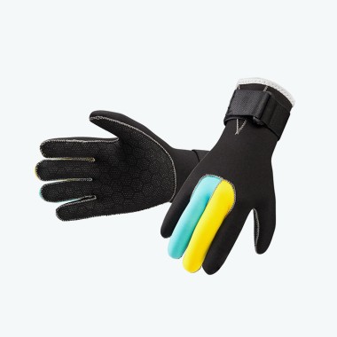 Color-block 3mm Non-slip Rubber Diving Gloves