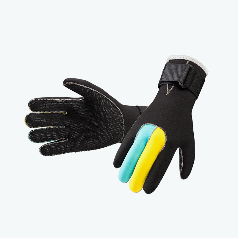 Color-block 3mm Non-slip Rubber Diving Gloves Color-block 3mm Non-slip Rubber Diving Gloves