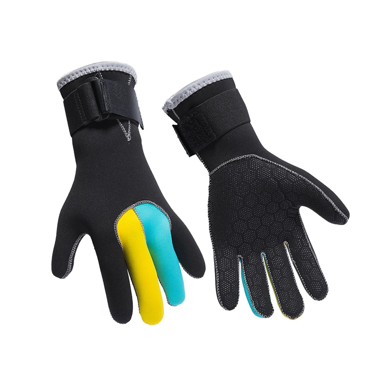 Color-block 3mm Non-slip Rubber Diving Gloves Color-block 3mm Non-slip Rubber Diving Gloves