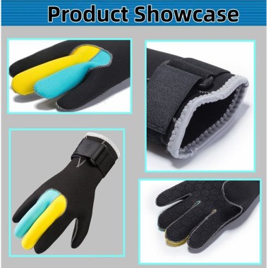 Color-block 3mm Non-slip Rubber Diving Gloves