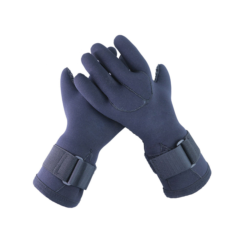 Blue Rubber Diving Gloves with Buckle Strap Blue Rubber Diving Gloves with Buckle Strap