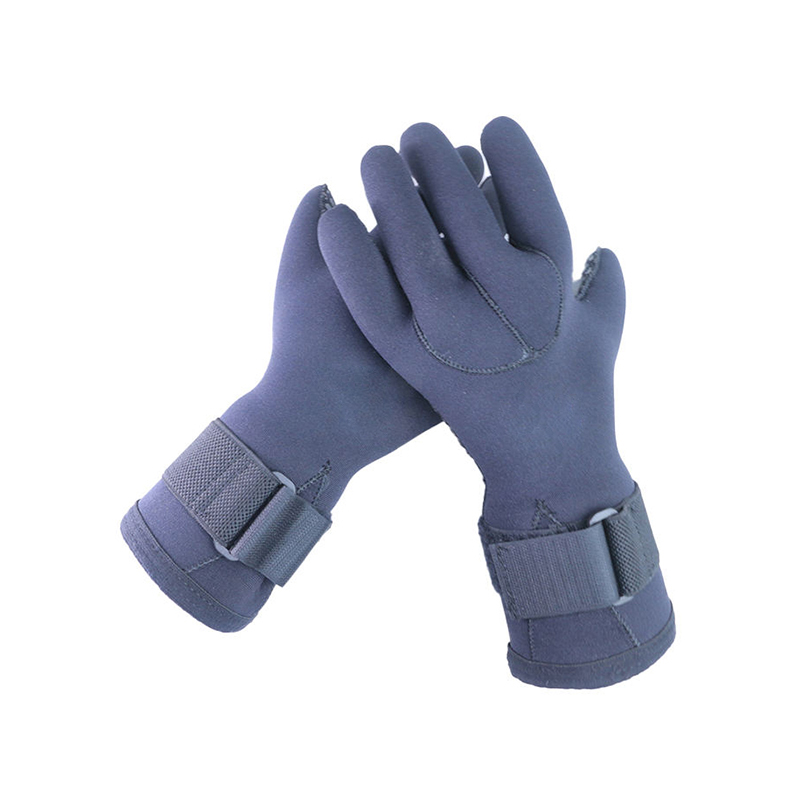 Blue Rubber Diving Gloves with Buckle Strap Blue Rubber Diving Gloves with Buckle Strap