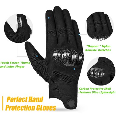 Impact-Resistant Shock-Absorbing Breathable and Windproof Full-Finger Gloves