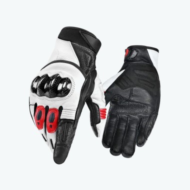 Genuine Leather Full-Finger Cycling Gloves with Touchscreen Compatibility