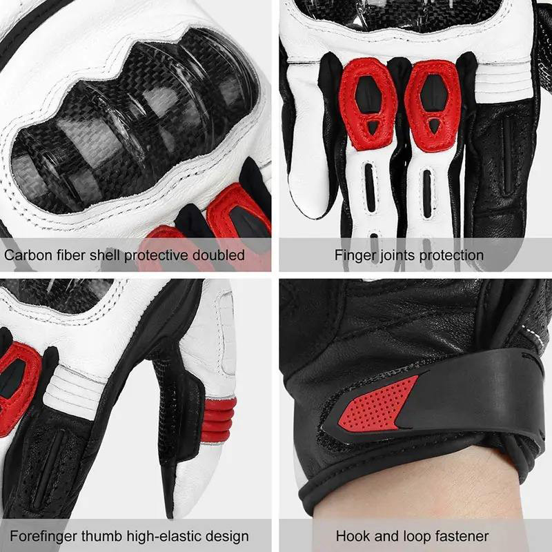 Genuine Leather Full-Finger Cycling Gloves with Touchscreen Compatibility Genuine Leather Full-Finger Cycling Gloves with Touchscreen Compatibility
