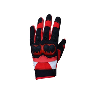 Leather Full-Finger Cycling Gloves with Racing Pattern
