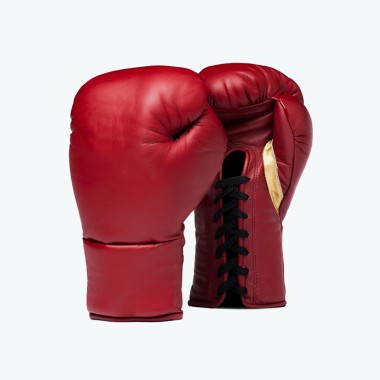Red Genuine Leather Boxing Training Gloves