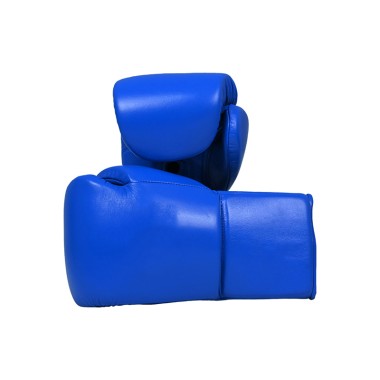 Blue Lace-up Boxing Gloves