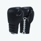 Black Leather Boxing Training Gloves 