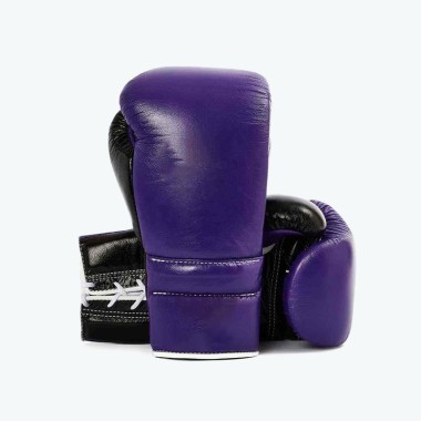 Real Leather Lace Up Boxing Gloves