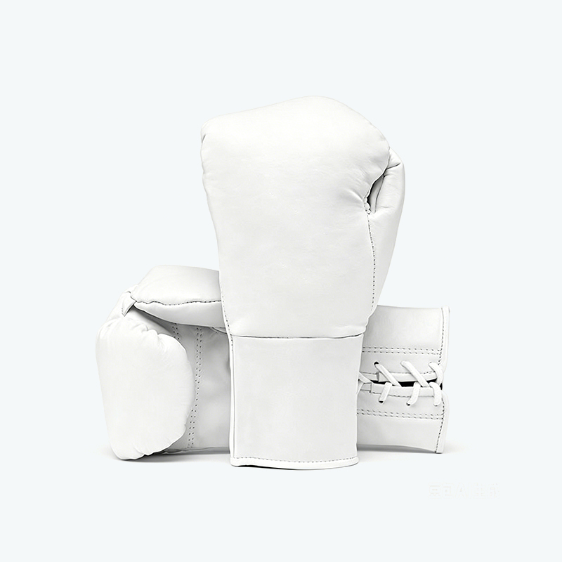 White Lace-Up Boxing Gloves