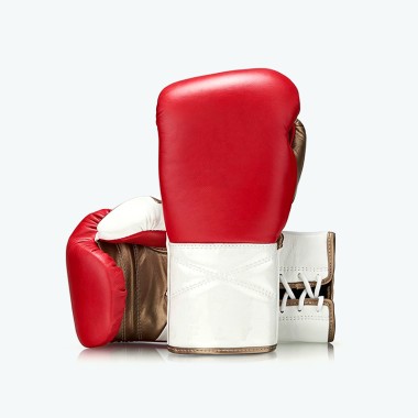 Comfortable Red and White Two-Tone Boxing Gloves