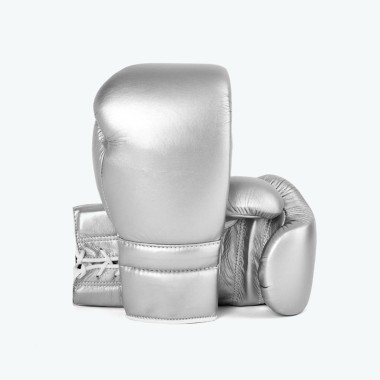Professional Training Lace-Up Genuine Leather Boxing Gloves