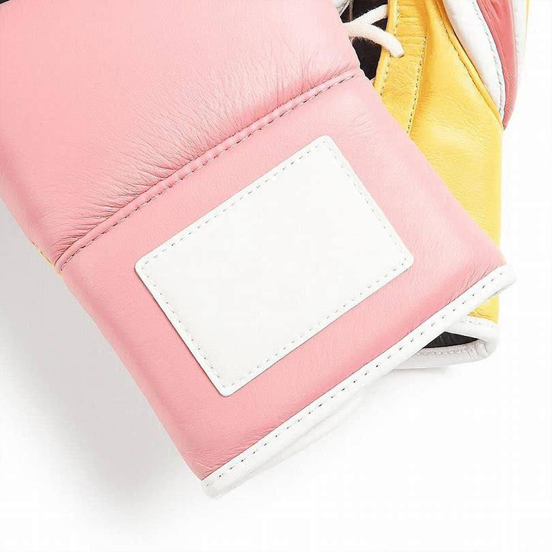 Pink and Gold Genuine Leather Boxing Gloves Pink and Gold Genuine Leather Boxing Gloves