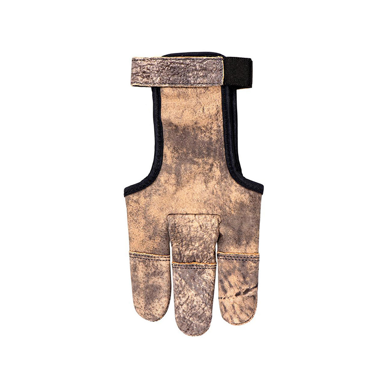Distressed Three-Finger Reinforced Archery Glove Distressed Three-Finger Reinforced Archery Glove