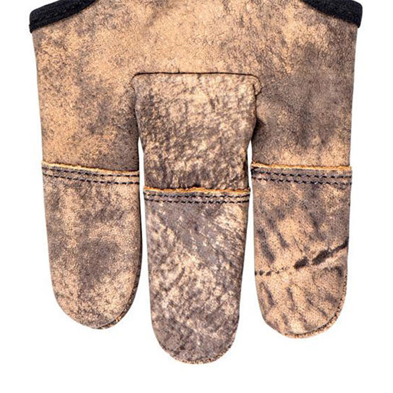 Distressed Three-Finger Reinforced Archery Glove Distressed Three-Finger Reinforced Archery Glove