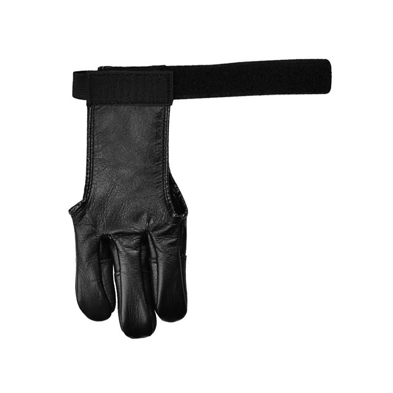 Black Sheepskin Three-Finger Archery Glove Black Sheepskin Three-Finger Archery Glove