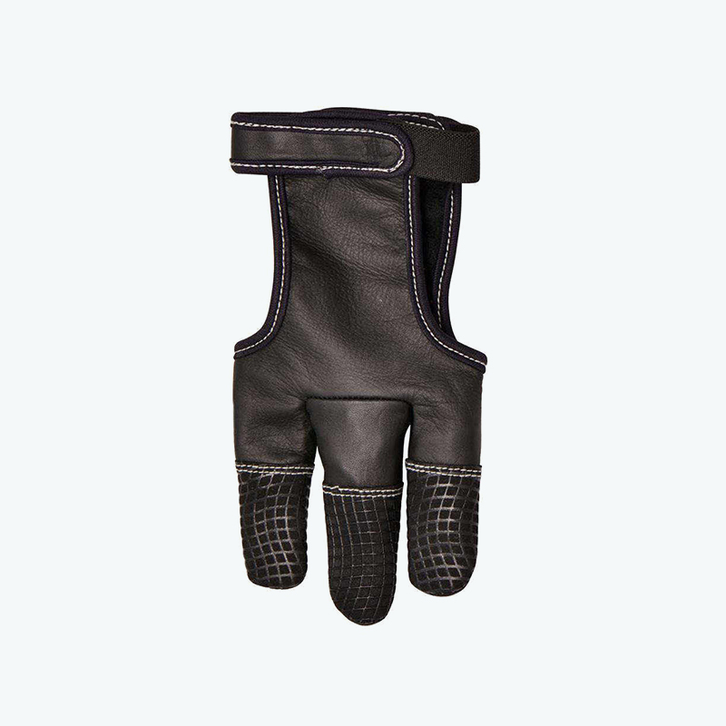 Premium Black Leather Shooting Gloves