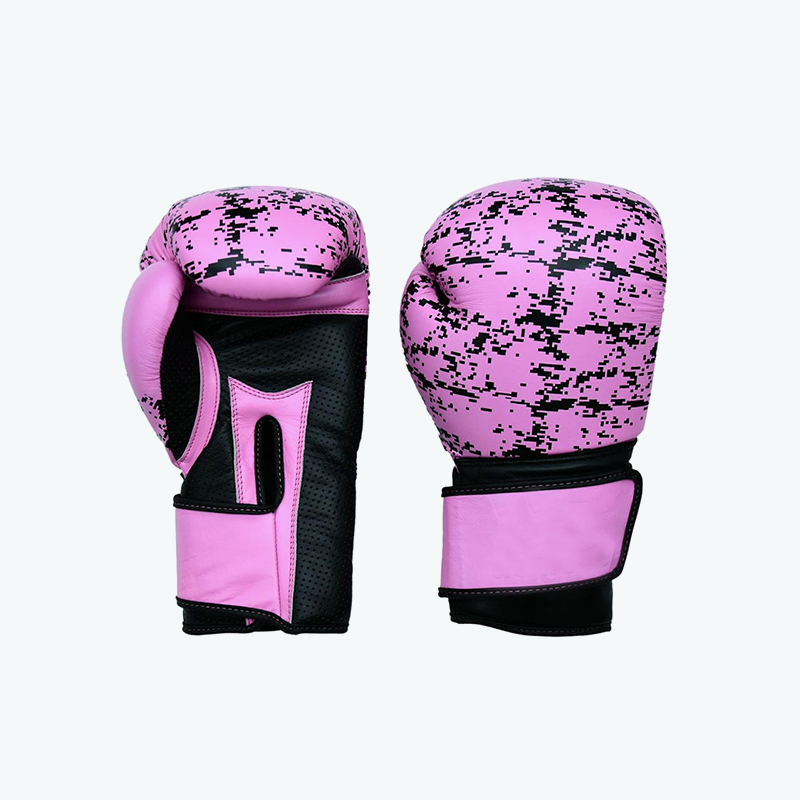 Pink Genuine Leather Boxing Gloves