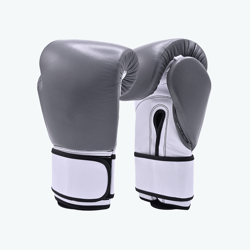 Lightweight Boxing Gloves in Thick Gray Leather
