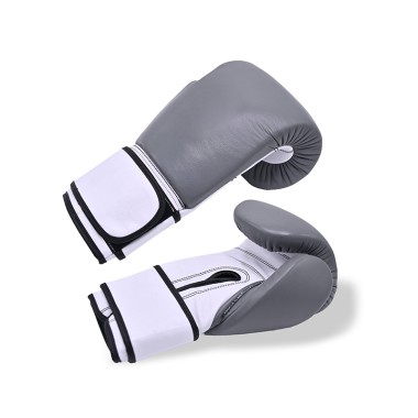 Lightweight Boxing Gloves in Thick Gray Leather