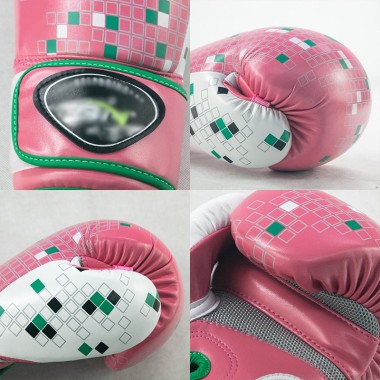Pink Polka-Dot Boxing Training Gloves