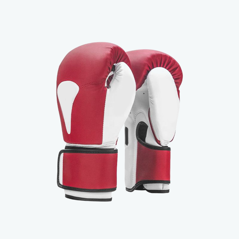 Beige PU Leather Boxing Training Gloves