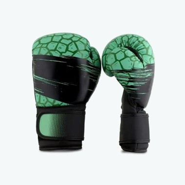 Black and Green Plaid Boxing Training Gloves