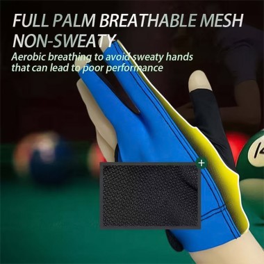 Two-Tone Three-Finger Snooker Glove