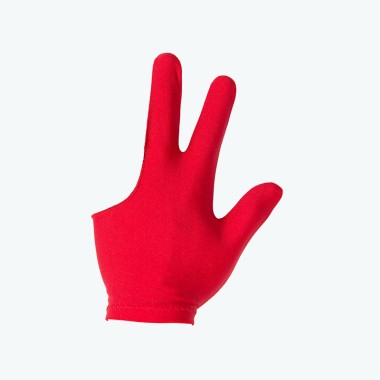 Red Three-Finger Snooker Glove