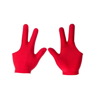 Red Three-Finger Snooker Glove