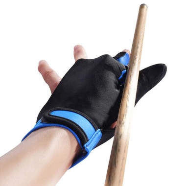 Blue-Black Non-Slip Billiards & Snooker Glove
