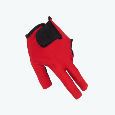 Red Breathable Non-slip 3-Finger Billiard Glove