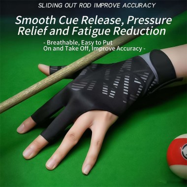 Two-Tone Patterned Non-Slip Billiard Glove