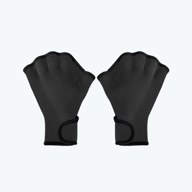 Black Neoprene Swim Training Gloves