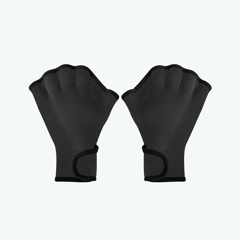 Black Neoprene Swim Training Gloves