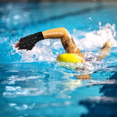 Black Neoprene Swim Training Gloves