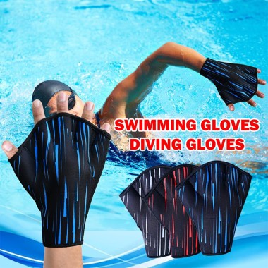Color-Block Striped Non-Slip Diving Gloves