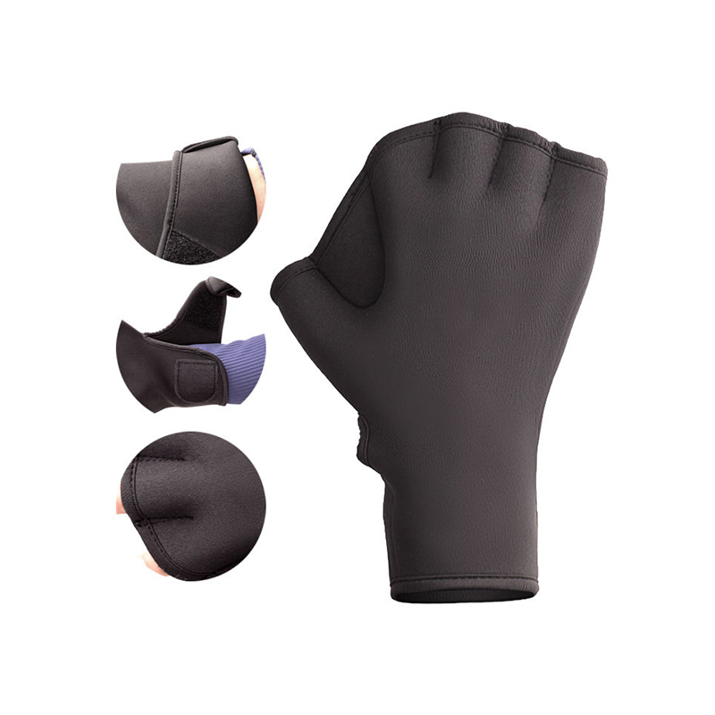 Waterproof Black Neoprene Fingerless Diving Gloves Waterproof Black Neoprene Fingerless Diving Gloves