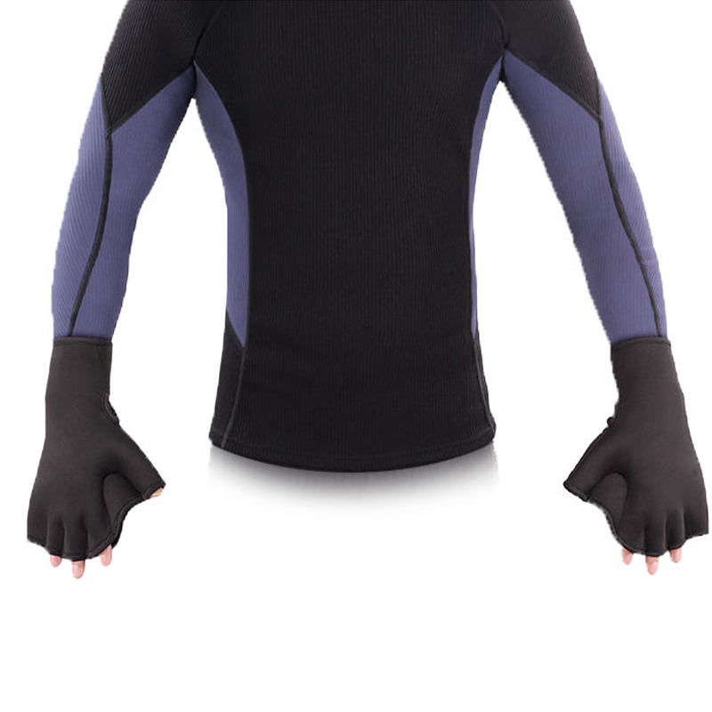 Waterproof Black Neoprene Fingerless Diving Gloves Waterproof Black Neoprene Fingerless Diving Gloves